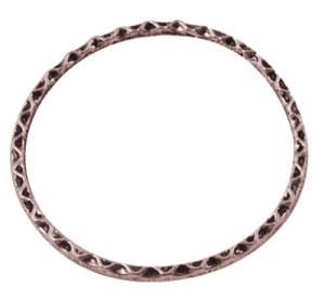 Lot de 10 grands anneaux en metal couleur cuivre-44.5mm